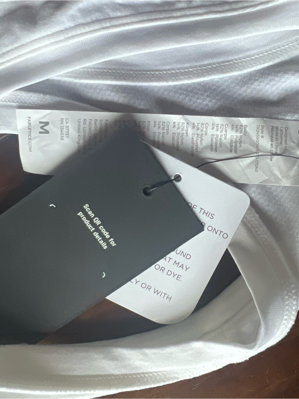 Fabletics White Racerback Tank - Picture 4 of 5